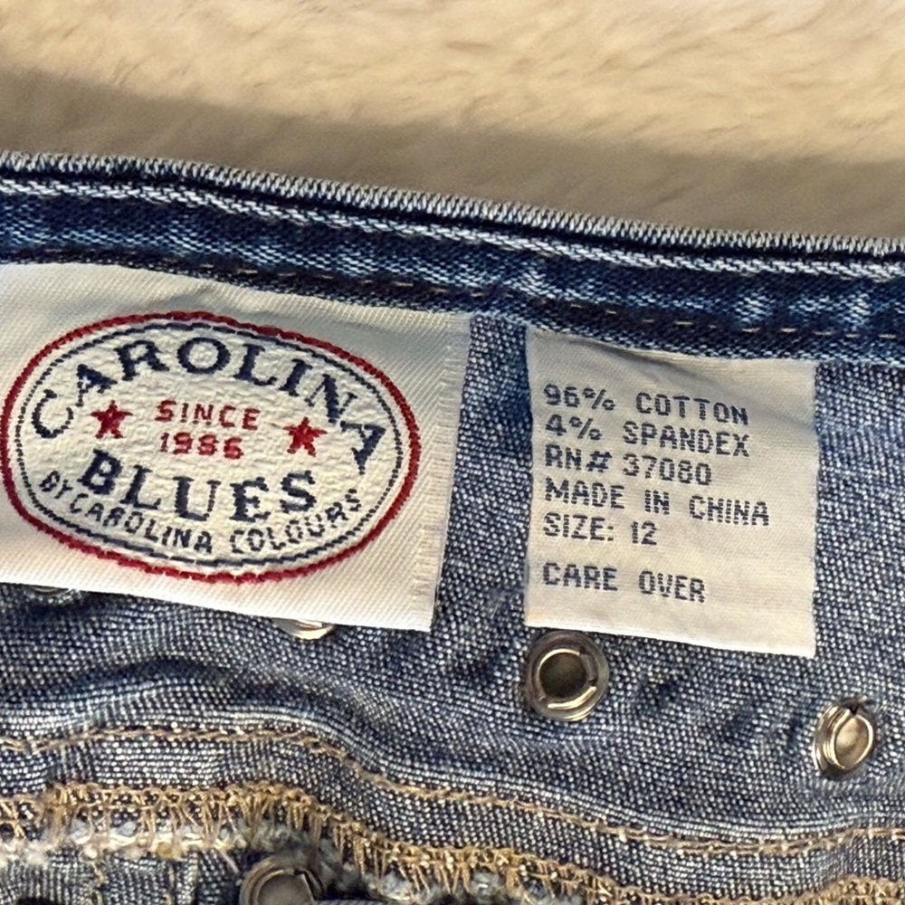 Vintage Carolina Blues size 12 wide leg jeans - Picture 4 of 8